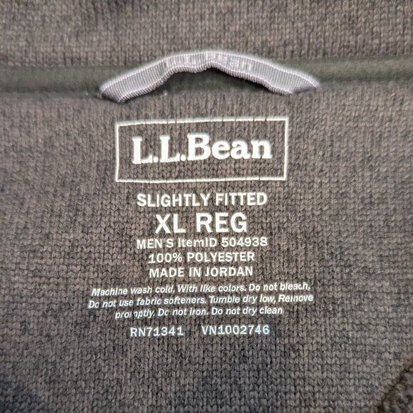 Men's L.L.Bean Sweater Fleece Full-Zip Jacket XL Reg Slightly Fitted 504938 - Picture 2 of 16